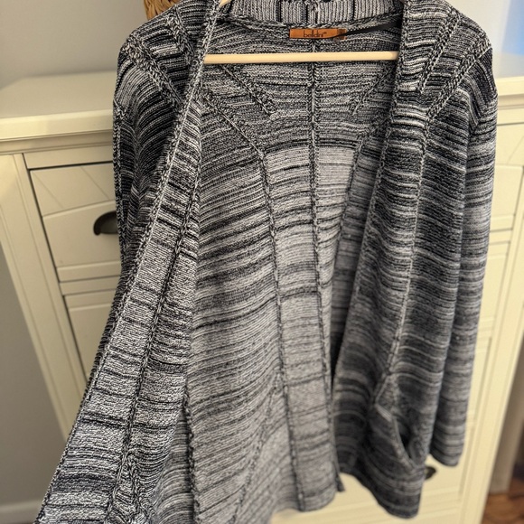 Belldini Open Knit Cardigan with Pockets - Picture 7 of 11